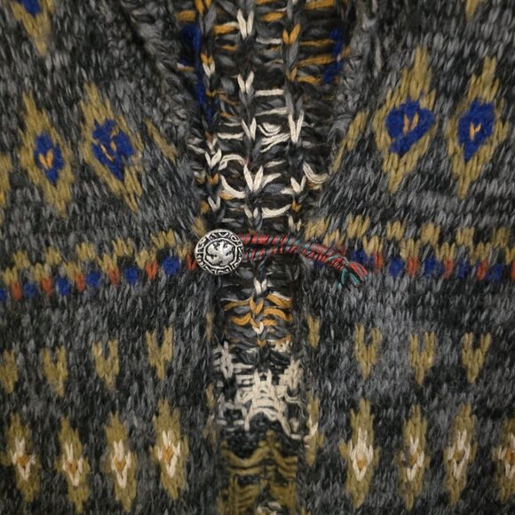 Free People Mascot Tiger Wool Blend Cardigan Sweater Coat Boho RARE Size Medium - Picture 6 of 10